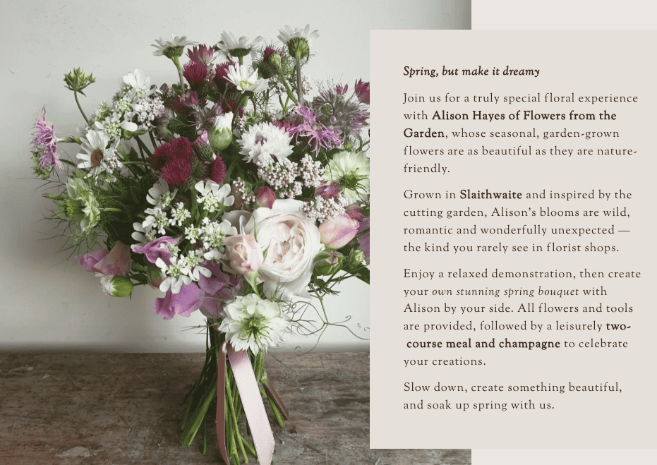 Spring Floral Workshop Devour Holmfirth